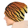 Bérets Tiger Skin Chapeaux Mode Vintage Goth Automne Hiver Bonnets d'extérieur Casquette Unisexe Hommes Femmes Homme Chaud Thermique Élastique Tricot Chapeau