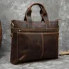 Evrak çantaları Sbirds retro erkekler deri çanta 15.6 "dizüstü bilgisayar klasik iş çantası erkekler için gerçek evrak çantası
