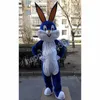 Adult size blue rabbit bunny Mascot Costumes Cartoon Character Outfit Suit Carnival Adults Size Halloween Christmas Party Carnival Dress suits For Men Women