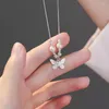 Pendentif Colliers Mode Perle Papillon Charme Collier Pour Femmes Filles Fête De Mariage Bijoux Ras Du Cou Dz475