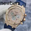 Men Audemar Pigue Watch Aebby Royal Large Dial Oak Mens Quartz Movement Multifunction Wristwatch Epic Series 26022or Bakre Diamond Full Sky Star 18K Rose Gold Mzztn