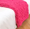 sunnyrain 1ピース厚いシェニールのチャンキーニットブランケットベッドのための編み物を投げる毛布洗える