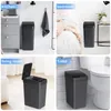 Waste Bins Bathroom Touchless Trash 12L Motion Sensor Activated Can with Lid Automatic Kitchen for Office Living Room Bedroom 231206