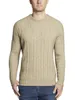 Men's Soft Merino wool Thermal Stitch Crewneck Sweater 231220