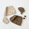 衣類セット2PC/セット暖かくスタイリッシュな幼児アウタービーニーキャップ秋の冬の赤ちゃんのベスト女の子の男の子のための帽子コットンウエストコート付き