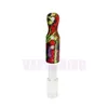 Mais recente colorido silicone dugout tubo seco erva tabaco filtro handpipes cigarro titular portátil fumar coletor taster bat um hitter mão mini tubo de vidro dhl