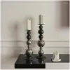 Bougeoirs Chambre Style Nordique Stand Verre Noir Salon Bâton De Luxe Géométrique Lustre Bougeoir Décor Livraison Directe Maison Dh6O1