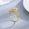 Solitärring 4 * 6 mm Pferdeauge Neuer luxuriöser klassischer funkelnder Zirkon-Verlobungs- / Ehering 18 Karat vergoldetes Weißgold Schmuck YQ231207