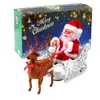 Christmas Decorations Santa Claus Doll Elk Sled Toy Universal Electric Car With Music Children Kids Christmas Electric Toy Doll Home Xmas Decor Gifts 231207