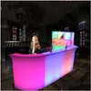 Mobilier commercial comptoir de bar LED lumineux étanche rechargeable Rundbar Bartresen couleur changeante Club serveur barres Disco Party Al Dhayh