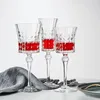 Canecas Europa Estilo Cristal Vidro Retro Esculpido Cálice de Luxo Diamante Copos de Vinho Champanhe Óculos Bar Party El Home Beber Ware 231207