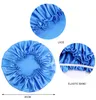 Large size Women Satin Sleeping Hat Ladies Fashion Elastic Hair Care Cap Breathable Nightcap Hair Bonnent Bathroom shower Caps