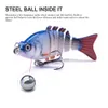 Esche esche Hanlin 567810cm Mini Multi snodato Swimbait Richiamo di pesca Flessibile Esca per pesci Bionic Crankbait Affondamento Pesca Pike Bass Tackle 231207