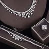 Ensembles de bijoux de mariage ensemble arabe saoudien pour les femmes fête Zircon cristal Dubai cadeau de mariée 231207