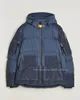 Mens Downs Winter Parajum White Duck Down Hooded Color Matching Blue Down Jacket