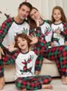 Abiti coordinati per la famiglia Natale Cartoon Stampa Abbigliamento Pigiama Set per bambini adulti Pigiama da notte carino Pigiama da notte 231207