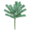Decorative Flowers Handcraft Green For Home Wedding Party Christmas Tree Decor Gift Box Branch Grass Pine Needle Artificial Plant Bouquet
