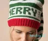 Berets 2023 Children And Adults Christmas Strip Green Knitted Long Santa Hat Caps Cashmere