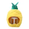 Berretti Divertenti Ananas Frutta Cappello di Peluche Natale Halloween Cosplay Costume da Festa Berretto Copricapo Invernale Po Prop H9ED