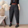 Calças femininas s inverno baggy para baixo algodão harem quente tornozelo fofo casual pantalones grosso elástico cintura alta mulheres oversize calças 231206