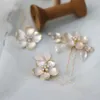 Hair Clips Light Gold Color Floral Leaf Bridal Piece Pins Wedding Hairpins Opal Crystal Women Accessories Headpiece