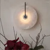 Wandlampen Moderne Led Marmeren Lamp Ronde Stenen Schansen Slaapkamer Gouden Verlichtingsarmatuur Home Decor Nachtkastje Binnenverlichting