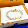 Bracelet designer bracelet designer jewelry Gold Silver Blue Crystals Classic Monogram Bracelet for men and Women Chinese Top quality Gift Birthday Lucky Energy