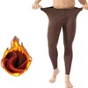 Men's Thermal Underwear Winter Thermal Underwear Men Fleece Underpants Keep Warm Therol Leggings Protect The Knee Panties 231206