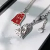 925 srebrny projektant biżuterii luksus designer naszyjnik dwa g tygrysa srebrna wisiorek ducha dekoracja dekoracja