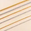 Łańcuchy 1.6/2.2/3.4 mm srebrny/złoty kolor błyszczący kalafior ze stali nierdzewnej dla kobiet -biżuterii w łańcuchu kropla/hurtowa