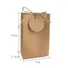 Cadeau cadeau 5 pcs rétro européen kraft papier boîte fête bricolage bonbons cookie sac de mariage douche emballage décoratif