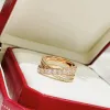Роскошные дизайнерские женские кольца с тиснением и бриллиантом, золотые и серебряные кольца с розой для мужчин и женщин, свадебные украшения для пар, женская вечеринка 231271BF