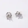 Orecchini pendenti S925 Clip per orecchio in argento puro per donna Micro intarsio in cristallo di zircone Una perla naturale