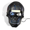 Оптовая продажа Новый Хэллоуин Хэллоуин светодиодная маска череп маска для лица Террор светящаяся маска