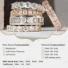 Preço de atacado de fábrica S925 prata esterlina Vvs1 Moissanite diamante anel de noivado casamento banda de eternidade completa