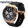 Men Audemar Pigue Watch Aebby Royal Large Dial Oak Mens Quartz Movement Wristwatch Epic Royal Oak Offshore 43mm Rose Gold Black Bar Mark Dial WN-AOL89INN