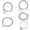 Bracelets de charme de créateurs pour femmes 925 carte en forme de coeur en argent sterling chaîne épaisse série T senior diamant flèche amour pendentif bracelet fête bijoux cadeaux