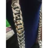 Light Jewelry Factory Price 25mm Width Sterling Silver 925 Link Jewelry Men Hip Hop Cuban Link Chain Necklace