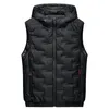 Gilets pour hommes Chaud Confortable Hommes Gilet À Capuche Sans Manches Gilet D'hiver Manteau Avec Poches Fermeture À Glissière Placard Casual Multicolore Pour L'automne