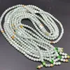 1 st certifierad Burma 100% naturlig A Jade Jadeite 5,80 mm pärlhalsband 24 tum