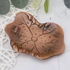 Table Mats Metal Leaf Tea Cup Mat Pad Holder Placemat Tableware For Home Kitchen Supplies