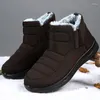 Сапоги, зимние мужские плюшевые теплые ботинки, повседневная зимняя армейская водонепроницаемая мужская обувь для пешего туризма, рабочая мужская обувь