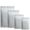 100 st en färgförseglad väska Hållbar aluminiumfolie blixtlåsväska miljövänliga plastpåsar för långvarig matlagring två sidor färgade
