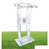 Meubles commerciaux Église Acrylique Podium Haute Qualité Raisonnable Clair Ppit Pupitre Podiums Lectern6088599 Drop Livraison Maison Jardin Dhx4A