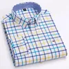 Men's Casual Shirts 2024 Plus Size 7XL Oxford Long Sleeve Pure Cotton Fashion Plaid Work Button-down Collar Social Shirt