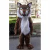 Rozmiar dla dorosłych dziki kot Bobcat Mascot Costume Cartoon Temat Postacie karnawał unisex halloween przyjęcie urodzinowe fantazyjne strój na świeżym powietrzu dla mężczyzn