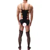 Plus Size Mannen Ondergoed Lingerie Gay S Bodystocking Erotische Jumpsuit Voor Mannelijke Nachtkleding Sexy Kostuums Nieuwe Latex Catsuit