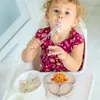 Servis barns rätter baby silikon sucker skål björn ansiktsplatta bordsartiklar set leende retro barn