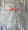 Girl Dresses Puffy Tulle Baby Dress White Organza Tutu Chic Infant 1st Birthday Toddler With Headbow 12M 18M