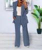 Women's Two Piece Pants Veste et pantalon decontractes a manches longues pour femmes blazer femme veste imbibee polyvalente mode automne et hiver 231205